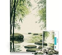 Rompecabezas de 1000 Piezas Bamboo Zen Edge Play,Juego para desarrollar la Mente,Juego Lento,Divertido,Regalo de cumpleaños para la Mente (38x26cm)