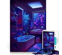 Rompecabezas de 1000 Piezas Baño Mágico,Arte de Corte preciso,Juguete para desarrollar la Capacidad cognitiva,Juego Relajante para el Tiempo de Juego,Regalo de cumpleaños (50x75cm)