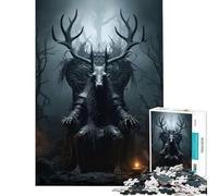 Rompecabezas de 1000 Piezas Baphomet en un Trono Juego de ingenio Desafío de Inteligencia Juguete adictivo Regalo para cumpleaños Desafío difícil (Tamaño 38x52cm)