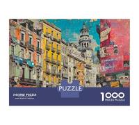 Rompecabezas De 1000 Piezas Barcelona Cityscape Art Print Rompecabezas para Adultos Juego Práctico Una Obra De Arte Cumpleaños Y Navidad 70x50cm/1000pcs