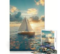 Rompecabezas de 1000 Piezas Barco de Juguete cruzando el mar Ideal para Adultos Ejercicio Mental Entretenimiento Suave Regalar en Navidad (38x26cm)