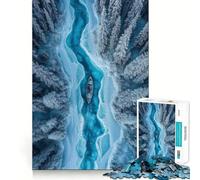 Rompecabezas de 1000 Piezas Barco en río congelado,Piezas de Ajuste preciso,Juguete Creativo y Divertido,Momento Acogedor y Divertido,Regalo de cumpleaños 50x75cm