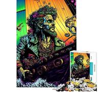 Rompecabezas de 1000 Piezas Barco Pirata Rompecabezas Coloridos para Adultos Carrera de Velocidad Manual Difícil y desafiante 38x26cm