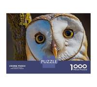 Rompecabezas De 1000 Piezas Barn Owl Close-Up Rompecabezas para Adultos Juego Práctico para Aliviar El Estrés Cumpleaños Y Navidad 52x38cm/1000pcs