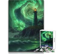 Rompecabezas de 1000 Piezas Beacon in The Aurora, Actividad Relajante para el Tiempo Libre, Corte de precisión, Borde Liso, Juguete de Juego, tamaño 38x26cm