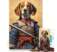 Rompecabezas de 1000 Piezas Beagle el Samurai,Juego de articulación preciso,Juguete cognitivo,Juego de Tiempo Libre,Regalo Divertido de Navidad (50x75cm)