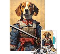 Rompecabezas de 1000 Piezas - Beagle el Samurái para cumpleaños y Navidad Mejora la Memoria Juegos educativos para Mayores de 14 años Juego de Rompecabezas Disponible (50x75cm)