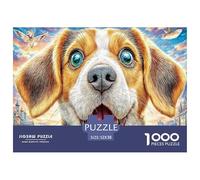Rompecabezas De 1000 Piezas «Beagle» para La Familia - Gran Desafío En Papel Ecológico, Juego De Ingenio para Adultos Y Niños 52x38cm/1000pcs