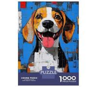 Rompecabezas De 1000 Piezas Beagle Portrait Painting Rompecabezas para Adultos Juego Práctico Una Obra De Arte Cumpleaños Y Navidad 52x38cm/1000pcs