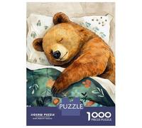 Rompecabezas De 1000 Piezas Bear Sleeping Rompecabezas Juguetes Antiestrés Decoración De Pared Cumpleaños Y Navidad 52x38cm/1000pcs