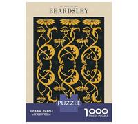 Rompecabezas De 1000 Piezas Beardsley Art Nouveau Floral Pattern Rompecabezas para Adultos Juegos Familiares Ensamblaje De Patrones Cumpleaños Y Navidad 70x50cm/1000pcs