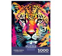 Rompecabezas De 1000 Piezas Beautiful Jaguar Pop Art Rompecabezas para Adultos Juego De Ingenio Difícil Difícil Único Cumpleaños Y Regalos 38x26cm/1000pcs