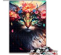 Rompecabezas de 1000 Piezas Beauty Cat, tamaño 26x38cm, un desafiante Rompecabezas para Hacer tú Mismo, un Juego Familiar Perfecto o un Regalo Decorativo.