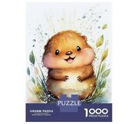 Rompecabezas De 1000 Piezas Beaver Watercolor Cute Rompecabezas para Adultos Juego Familiar Decoración Perfecta Cumpleaños Y Navidad 70x50cm/1000pcs