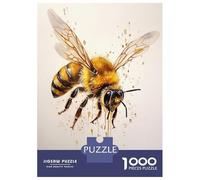 Rompecabezas De 1000 Piezas Bee Watercolor Rompecabezas para Adultos Juego De Ingenio Carrera De Velocidad De Manos Cumpleaños Y Navidad 52x38cm/1000pcs