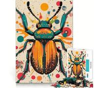 Rompecabezas de 1000 Piezas Belleza de Escarabajo en Arte Pop Moderno,decoración Limpia y Funcional,Actividad para Mentes Inteligentes,Juego Acogedor,Regalo Divertido de Navidad (38x26cm)