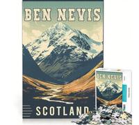 Rompecabezas de 1000 Piezas Ben Nevis in Scotland | Colección de artistas para la decoración del hogar bellas artes ideal para parejas. 75x50cm