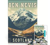 Rompecabezas de 1000 Piezas Ben Nevis in Scotland | Juegos relajantes Interesante reducción del estrés con piezas de formas aleatorias que encajan perfectamente. 38x26cm