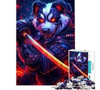 Rompecabezas de 1000 Piezas Bernard Perro Guerrero samurái Animal Rompecabezas para Adultos Juegos relajantes Una Obra de Arte cumpleaños y Navidad (tamaño 38x52cm)