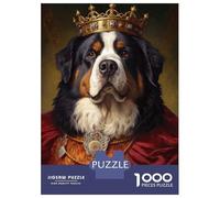 Rompecabezas De 1000 Piezas Bernese Mountain Dog King Rompecabezas para Adultos Juego De Ingenio Difícil Difícil Único Cumpleaños Y Regalos 38x26cm/1000pcs