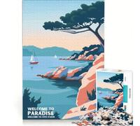 Rompecabezas de 1000 Piezas Bienvenido al Paraíso, Juego Familiar, Divertido y con Humor, cumpleaños y Navidad 38x52cm