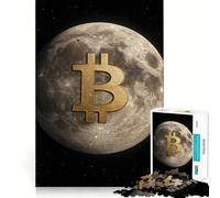 Rompecabezas de 1000 Piezas ¡Bitcoin a la Luna! Juego de lógica de Corte preciso Juego Relajante (38x26cm)