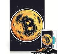 Rompecabezas de 1000 Piezas Bitcoin a la Luna Juego de precisión para Jugar y desarrollar Habilidades cognitivas Juguete Juego de Ocio (38x52cm)