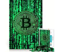 Rompecabezas de 1000 Piezas Bitcoin Crypto Hacker Code Sharp Joint Play Logic Puzzle Play Cozy Time Fun Gift (50x75cm)