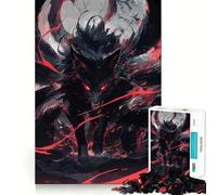 Rompecabezas de 1000 Piezas Black Kitsune Power,Juego de Ajuste preciso,Juguete Creativo y Divertido,Juego de Paz, Tranquilo 50x75cm