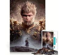 Rompecabezas de 1000 Piezas Black Smoke Wukong,Juego de Ajuste preciso,Juguete Creativo y Divertido,Juego de Paz,Regalo navideño Tranquilo 38x52cm
