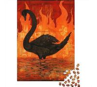Rompecabezas De 1000 Piezas Black Swan Art Print-4 Rompecabezas para Adultos Juguete Decoración De Pared Regalo De Cumpleaños Cumpleaños Y Navidad 70x50cm/1000pcs