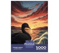 Rompecabezas De 1000 Piezas Black Swan at Sunset Rompecabezas para Adolescentes Juego De Ingenio Regalos para Mujeres Cumpleaños Y Navidad 52x38cm/1000pcs