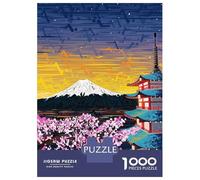 Rompecabezas De 1000 Piezas Blooming Cherry Country Rompecabezas para Adultos Juguetes Antiestrés Decoración Perfecta Cumpleaños Y Navidad 70x50cm/1000pcs