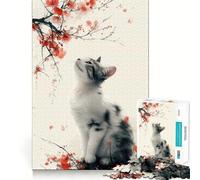 Rompecabezas de 1000 Piezas Blossom Dreams Gato Gatito Diversión con articulaciones Finas,Juego Que estimula el Cerebro,Tiempo de Juego Tranquilo,Regalo de Ocio navideño 38x52cm