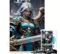 Rompecabezas de 1000 Piezas Blue Angel Warrior con articulaciones afiladas,Juguete de construcción Que fomenta la concentración,Juego Tranquilo,diversión para cumpleaños 38x26cm