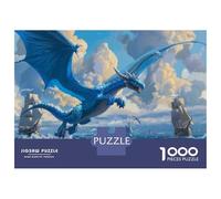 Rompecabezas De 1000 Piezas Blue Dragon Wall Art Print Rompecabezas Juguetes Antiestrés Decoración De Pared Cumpleaños Y Navidad 38x26cm/1000pcs
