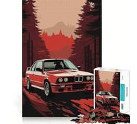 Rompecabezas de 1000 Piezas BMW EM Retro Car Art,Corte Impecable,Divertido,Juguete para ejercitar la Mente,Juego para el Tiempo Libre,Regalo artístico de Navidad 50x75cm