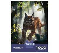 Rompecabezas De 1000 Piezas Bobcat in The Forest Rompecabezas para Adultos Juego De Ingenio Difícil Difícil Único Cumpleaños Y Regalos 70x50cm/1000pcs