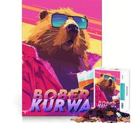 Rompecabezas de 1000 Piezas Bober Kurwa's Retro Flawless Cut Fun,Juguete de Desarrollo cognitivo,Juego para el Tiempo Libre,Regalo artístico navideño 50x75cm