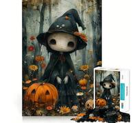 Rompecabezas de 1000 Piezas Bohoo Fantasma Bruja Corte Impecable Divertido,Juguete de Desarrollo cognitivo,Juego de Ocio,Regalo de Arte navideño 50x75cm