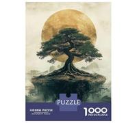 Rompecabezas De 1000 Piezas - Bonsai Tree Moon Rompecabezas para Adultos Juegos Familiares Carrera De Velocidad Manual Oferta como Regalos para Toda La Familia 38x26cm/1000pcs