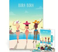 Rompecabezas de 1000 Piezas Bora Bora,Piezas de Ajuste preciso,Juguete Creativo y Divertido,Momentos acogedores y Divertidos,Regalo de cumpleaños 38x26cm