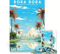 Rompecabezas de 1000 Piezas Bora Bora Travel Arte de Corte preciso,Juego de ingenio,Regalo fácil de Jugar,Regalo Divertido de cumpleaños 50x75cm