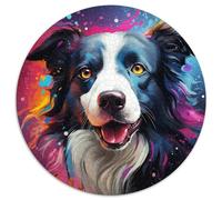 Rompecabezas de 1000 Piezas Border Collie Nebula, Rompecabezas difíciles para Adultos, Noche de Juegos en Familia, decoración del hogar y Regalo de Entrenamiento Mental, 67,5 x 67,5 cm