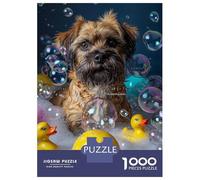 Rompecabezas De 1000 Piezas Border Terrier Dog Rompecabezas para Adultos Juego Práctico Una Obra De Arte Cumpleaños Y Navidad 52x38cm/1000pcs