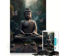 Rompecabezas de 1000 Piezas,Bosque Budista,Buda Zen,Corte Premium,Juguete para ejercitar la Mente,Tiempo de Paz,Diversión,Regalo de cumpleaños (38x26cm)