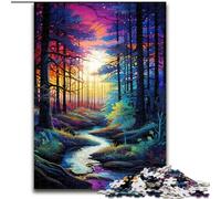 Rompecabezas de 1000 Piezas Bosque con Estrellas para Adultos y Adolescentes Interacción Entre Padres e Hijos Que Reduce el estrés 26x38cm