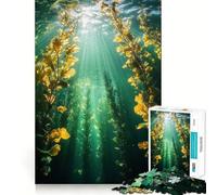 Rompecabezas de 1000 Piezas Bosque de Algas Submarino a la luz del Sol para Adultos Juego Divertido y fácil de armar Ideal para divertirse en Familia Actividad Nocturna (38x52cm)