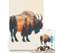 Rompecabezas de 1000 Piezas Bosque de Animales Yak para Adolescentes Estimula la Mente Divertido Cierre Seguro Sin Piezas Sueltas Una Forma entretenida de Pasar el Tiempo Libre (38x26cm)