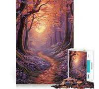 Rompecabezas de 1000 Piezas Bosque Místico Encantado para Adolescentes Juguete para Pensar con Sabiduría, Diversión y Calma Arte Coleccionable de Corte Claro (38x52cm)